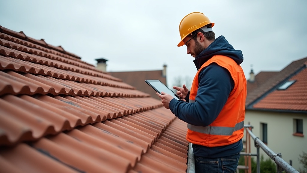 Technicien inspection toiture par drone thermique en Vendée